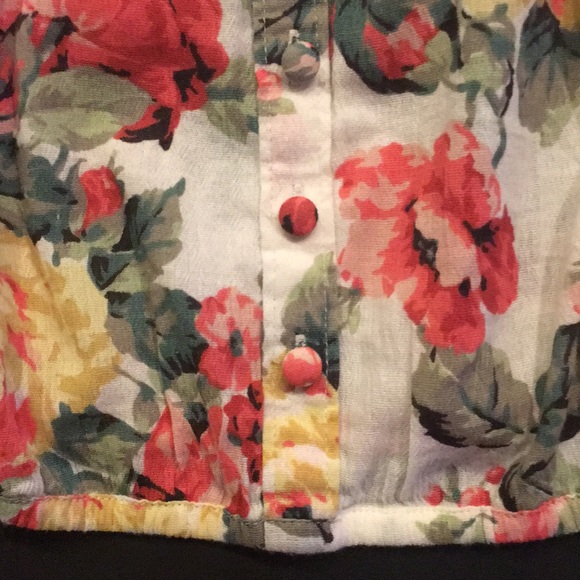 Off the Shoulder Abercrombie Floral Crop Top - Picture 3 of 3